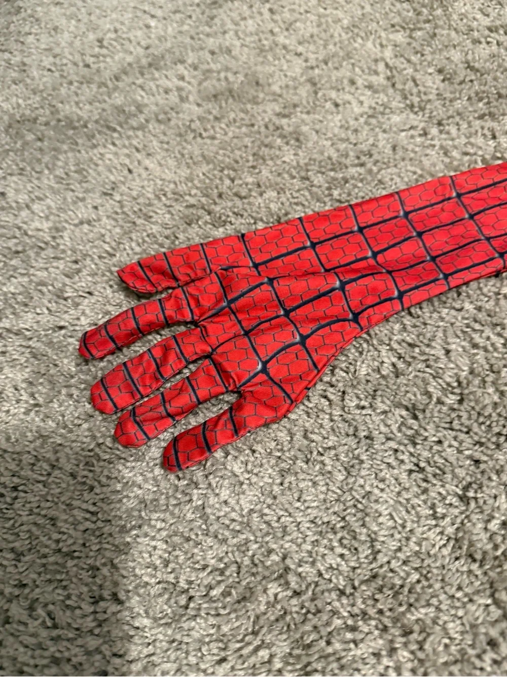Kids Red & Blue Spider Superhero Costume Hoodie Jumpsuit